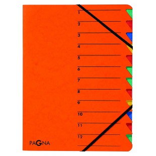  Trieur"Easy" A4 Carton 12 Compartiments Orange