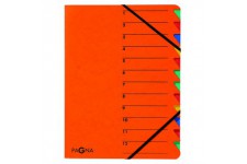  Trieur"Easy" A4 Carton 12 Compartiments Orange