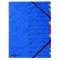 24131-02 Chemise A4 en carton Easy 12 pochettes colorees avec couverture bleue