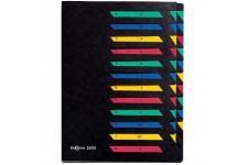 24151-04 Trieur en carton souple 24 onglets colores de A a  Z (Noir) (Import Allemagne)