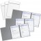 special Portefeuille fichier pour Job Application Documents Lot de 3 Gris