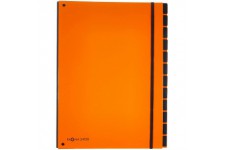 Classeur a   soufflet tendance, A4, 10 compart., orange