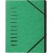 Trieur cartonne agrafe sans soufflet+ elastique pour A4 12 compartiments Vert