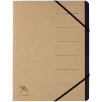 Trieur a 7 compartiments, elastique noir, carton recycle avec impression discrete