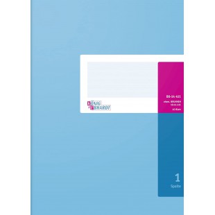 Konig & Ebhardt 8614411-610K40 Livre a  colonnes avec en-tete fixe A4 1 colonnes 40 feuilles (Bleu)