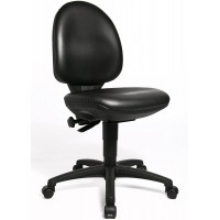 Chaise de Travail TEC 50, Similicuir, Noir, sans