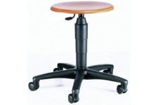  Tabouret tournant "TEC 60 bois", assise hetre