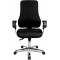 Sitness 55 Fitness Fauteuil pivotant Housse Trevira Noir