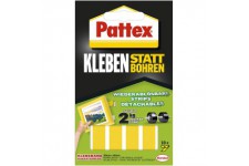 Pattex Coller au lieu de percer, ruban adhesif double face fort, bandes adhesives amovibles, la colle fixe durablement les objet