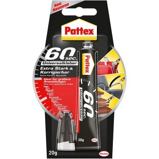 Pattex 1990277 Colle universel"60 Sec" 20 g, Noir