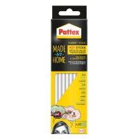 Pattex 2042426 Batons de colle a chaud"Fait a la maison", Blanc, Set de 10 Pieces