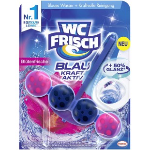 WC Frish Kraft Activ Detergent pour WC Fraicheur florale 1 piece Lave-peinture avec 50 % de brillance en plus