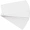 Exacompta - Ref. 13305B - Paquet 100 fiches intercalaires horizontales unies perforees - 105x240mm - Blanc