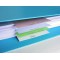 EXACOMPTA 13315B Paquet de 100 fiches intercalaires perforees 180g unies a  l'italienne 10,5 cm x 24 cm pour classeur bleues