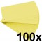 EXACOMPTA 13325B Paquet de 100 fiches intercalaires perforees 180g unies a  l'italienne 10,5 cm x 24 cm pour classeur jaunes