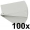 EXACOMPTA 13385B Paquet de 100 fiches intercalaires perforees 180g unies a  l'italienne 10,5 cm x 24 cm pour classeur grises