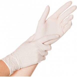 Gant en Latex Peau LUMIER, L, Blanc