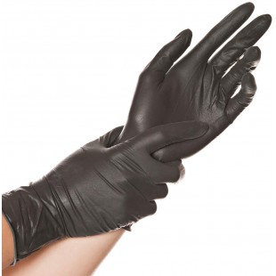 Franz Mensch Gants en latex Diablo - Noir - Taille M - 76758