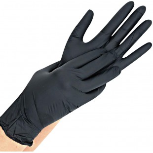 Franz Mensch Hygostar 27008 Safe Light Gants en nitrile non poudres Noir XL