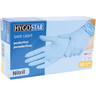 1 x 100 Stk. - Gants en nitrile non poudres/jetable une fois Gant/S M L XL/, blanc, bleu