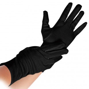 Lot de 12 : Hygostar NERO Paire de gants en coton Noir Taille M
