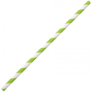 franz mensch Paille en papier NATURE , vert / blanc