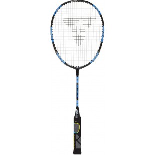 Talbot-Torro, raquette d´initiation ELI JUNIOR 58cm, manche et tamis isometrique adaptes a  l´apprentissage du badminton, noir-j