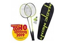 Talbot Torro 449405 Magic Night Kit de Badminton avec 2 Raquettes et 2 Volants LED pour Le Jeu de Nuit dans Un Sac de qualite