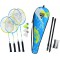Talbot Torro Set de Badminton Family, Ensemble Complet, Junior 53 cm, 2 Raquettes Standard, 3 Volants, Filet Reglable en Hauteur