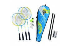 Talbot Torro Set de Badminton Family, Ensemble Complet, Junior 53 cm, 2 Raquettes Standard, 3 Volants, Filet Reglable en Hauteur