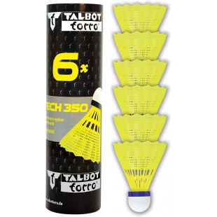 Talbot Torro Tech 350 Lot de 6 Volants de Badminton