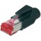 Lot de 10 : ASSMANN Electronic CAT6 RJ-45 Noir, Rouge connecteur de fils - Connecteurs de fils (RJ-45, Noir, Rouge, Polycarbonat