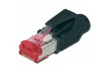 Lot de 10 : ASSMANN Electronic CAT6 RJ-45 Noir, Rouge connecteur de fils - Connecteurs de fils (RJ-45, Noir, Rouge, Polycarbonat