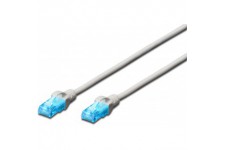DIGITUS Cat 5e U-UTP cable Patch, 7m, reseau, cable LAN DSL Ethernet, PVC, CCA, AWG 26/7, Gris