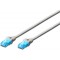 DIGITUS Cable Patch Premium AWG 26/7 Cat 5e Class D U/UTP Non blinde 20 m Gris