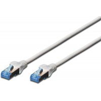 DIGITUS Cable patch Cat-5e - Blindage SF-UTP - CCA - Gaine en PVC - Cable reseau - Gris - 1 m