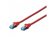 DIGITUS Cable Patch RJ45 PVC AWG 26/7 Cat 5e SF/UTP Blinde BT Bleu 1 m Rouge