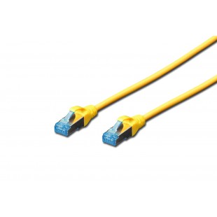 DIGITUS Cable patch RJ45 PVC AWG 26/7 CAT 5e SF/UTP Blinde Bt Bleu 1 m Jaune