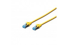 DIGITUS Cable patch RJ45 PVC AWG 26/7 CAT 5e SF/UTP Blinde Bt Bleu 1 m Jaune