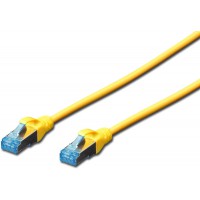 DIGITUS Cable patch Cat-5e - Blindage SF-UTP - CCA - Gaine en PVC - Cable reseau - Jaune - 2 m