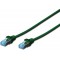 DIGITUS Cable patch Cat-5e - Blindage SF-UTP - CCA - Gaine en PVC - Cable reseau - Vert - 1 m