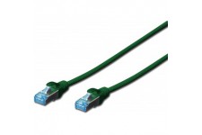 DIGITUS Cable patch Cat-5e - Blindage SF-UTP - CCA - Gaine en PVC - Cable reseau - Vert - 1 m