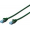 DIGITUS Cable patch Cat-5e - Blindage SF-UTP - Fils CCA - Gaine en PVC - Cable reseau - Vert - 2 m