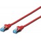 DIGITUS CAT 5e SF-UTP Patch Cable, 1m, Network LAN DSL Ethernet Cable, PVC, AWG 26/7, Rouge