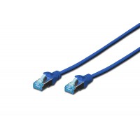CAT 5e SF-UTP Cable de brassage, Cu, PVC AWG 26/7, length 2 m, color blue