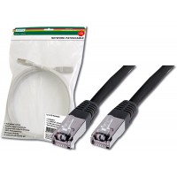 DIGITUS Lot de 5 Cables patch RJ45 Premium AWG 26/7 CAT 5e SF/UTP blinde 2 m Noir