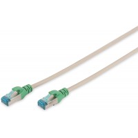 DIGITUS Cable Patch croise Cat-5e - 2 m - Blindage F-UTP - Fils en cuivre - Gaine PVC - Cable reseau - Gris