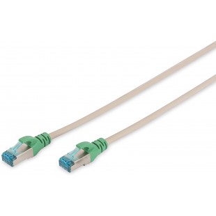 DIGITUS Cable Patch croise Cat-5e - 2 m - Blindage F-UTP - Fils en cuivre - Gaine PVC - Cable reseau - Gris