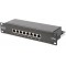 DIGITUS Cat-5e Patchpanel - 8 ports - Prises RJ45 - Montage en rack 10 pouces 1U - Panneau de distribution LSA - Blinde - Noir