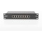 DIGITUS Cat-5e Patchpanel - 8 ports - Prises RJ45 - Montage en rack 10 pouces 1U - Panneau de distribution LSA - Blinde - Noir